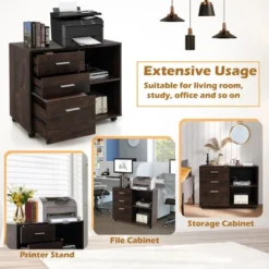 Costway 3-Drawer Wood File Cabinet Mobile Lateral Printer Stand With Open Storage Shelves 12 Costway 3-Drawer Wood File Cabinet Mobile Lateral Printer Stand With Open Storage Shelves -WorkHaven Sales Shop GUEST 16044a5c 233b 46c0 9824 de9ac482d73d