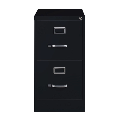 Hirsh 2 Drawer Vertical File Cabinet 22" Black 1 Hirsh 2 Drawer Vertical File Cabinet 22" Black