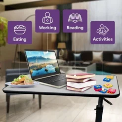 ProHeal Medical Overbed Table With Wheels And Adjustable Height - Rolling Overbed Table For Hospital And Home Use - Gray -WorkHaven Sales Shop GUEST 16bc47aa 4e9d 4fb1 9e41 7c6e93d4ae1f