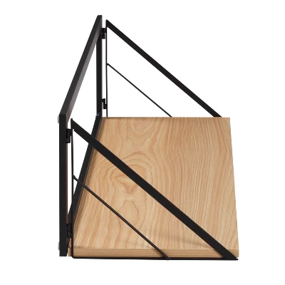 Honey-Can-Do Large Laundry Wall Shelf With Wood Light Oak 5 Honey-Can-Do Large Laundry Wall Shelf With Wood Light Oak - Image 5