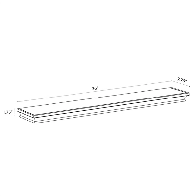 Traditional Wall Shelf White - Threshold™ 3 Traditional Wall Shelf White - Threshold™ - Image 3