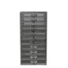 Mind Reader Mesh 10 Drawer Cabinet, Silver