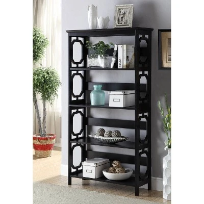 60" Omega 5 Tier Bookcase - Breighton Home 1 60" Omega 5 Tier Bookcase - Breighton Home