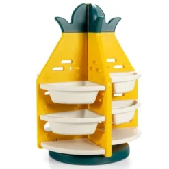 Costway Kids Toy Storage Organizer 360° Revolving Pineapple Shelf W/Plastic Bins -WorkHaven Sales Shop GUEST 1970eb12 7e3d 4339 b71f 1b1faddea8ba