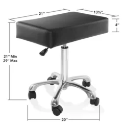 Saloniture Rolling Hydraulic Salon Stool With Large Seat - Adjustable Swivel Spa Chair With Wheels -WorkHaven Sales Shop GUEST 1997297a 7be4 4bca a900 3f14ff4f4bef