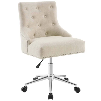 Regent Swivel Upholstered Fabric Office Chair Beige - Modway 1 Regent Swivel Upholstered Fabric Office Chair Beige - Modway
