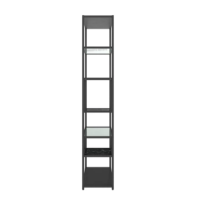 72" Eos Bookcase Etagere Marble/Glass Black - Room & Joy 5 72" Eos Bookcase Etagere Marble/Glass Black - Room & Joy - Image 5
