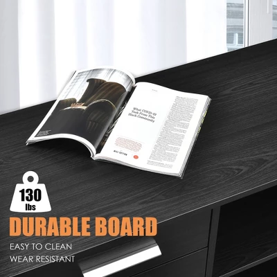 Costway 3-Drawer File Cabinet Mobile Lateral Cabinet Printer Stand EspressoBlack 6 Costway 3-Drawer File Cabinet Mobile Lateral Cabinet Printer Stand EspressoBlack - Image 6