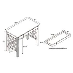 Whitley Antique Desk White - Linon -WorkHaven Sales Shop GUEST 1bc35309 0871 4ba2 83bb e9edf5abe004