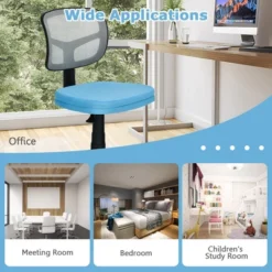 Costway Armless Office Chair Adjustable Swivel Computer Mesh Desk Chair GreenBlueGray 17 Costway Armless Office Chair Adjustable Swivel Computer Mesh Desk Chair GreenBlueGray -WorkHaven Sales Shop GUEST 1c1f92e3 b608 44fd a0e2 01f5e8a58055