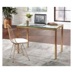 Manhattan Desk Gold - Buylateral