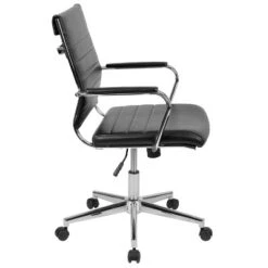 Emma And Oliver Mid-Back LeatherSoft Ribbed Executive Swivel Office Chair - Desk Chair -WorkHaven Sales Shop GUEST 1c831ffc fb2d 4eb3 9a1e bccbc54ad72d