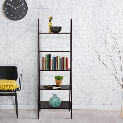 5 Shelf Ladder Bookcase - Flora Home 4 5 Shelf Ladder Bookcase - Flora Home - Image 4