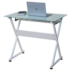Ultramodern Glass Computer Desk, Pull-Out Keyboard, Steel Frame - OneSpace 12 Ultramodern Glass Computer Desk, Pull-Out Keyboard, Steel Frame - OneSpace -WorkHaven Sales Shop GUEST 1cc9cd18 51ff 4bb4 b436 d6ec65736a39