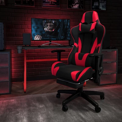 Flash Furniture Gaming Desk And Footrest Reclining Gaming Chair Set With Cup Holder And Headphone Hook 1 Flash Furniture Gaming Desk And Footrest Reclining Gaming Chair Set With Cup Holder And Headphone Hook
