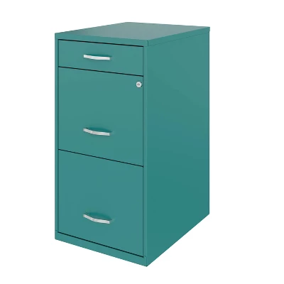 Space Solutions 18" Deep 3 Drawer Metal Organizer File Cabinet With Pencil Drawer 2 Space Solutions 18" Deep 3 Drawer Metal Organizer File Cabinet With Pencil Drawer - Image 2