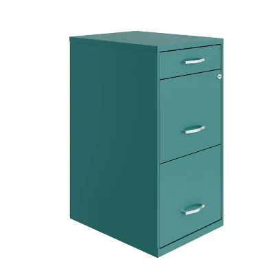 Space Solutions 18" Deep 3 Drawer Metal Organizer File Cabinet With Pencil Drawer 1 Space Solutions 18" Deep 3 Drawer Metal Organizer File Cabinet With Pencil Drawer