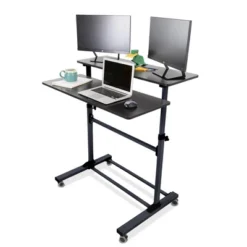 Tranzendesk Dual Level Standing Desk – 40" Mobile Height Adjustable Workstation – Black – Stand Steady -WorkHaven Sales Shop GUEST 1e25d74d 869f 4f65 8374 a375fcaf6083