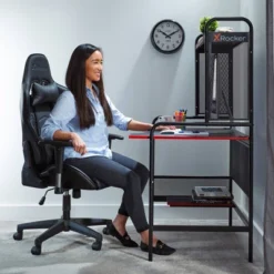 ICarus Mesh Gaming Desk With Wood Desktop - X Rocker 21 ICarus Mesh Gaming Desk With Wood Desktop - X Rocker -WorkHaven Sales Shop GUEST 1e5c76d5 140a 45a3 a6c8 8d1e48661f60