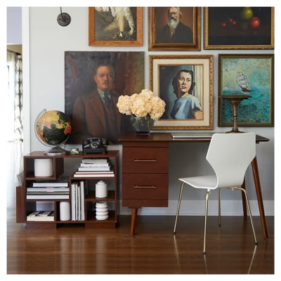 Leon Mid Century Desk Walnut - Angelo:HOME 1 Leon Mid Century Desk Walnut - Angelo:HOME