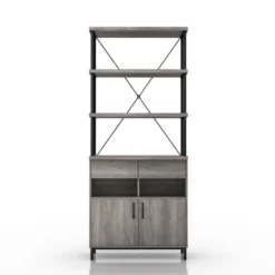 73.6" Skamania Rustic Bookcase Vintage Gray Oak - MiBasics 10 73.6" Skamania Rustic Bookcase Vintage Gray Oak - MiBasics -WorkHaven Sales Shop GUEST 1f778156 64ed 4674 b095 ddaaa577368e