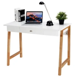 Computer Desk Laptop PC Writing Table Makeup Vanity Table W/Drawer And Wood Legs -WorkHaven Sales Shop GUEST 1fd8e94f e458 469e 947a 0fec7c920c0e