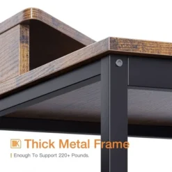 ODK Modern Wooden Triangle Corner Fit Computer Workstation Desk With Durable Steel Frame And Raised Monitor Stand -WorkHaven Sales Shop GUEST 209f32cc 4fc0 4a2b 8703 1b6d28dc0858