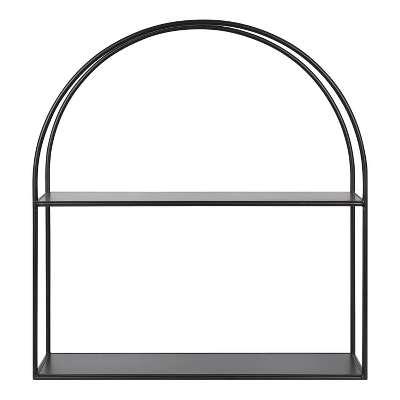 24" X 26" Monroe Metal Arch Shelf Black - Kate & Laurel All Things Decor 1 24" X 26" Monroe Metal Arch Shelf Black - Kate & Laurel All Things Decor