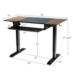 Costway 48'' Electric Sit To Stand Desk Adjustable Workstation W/ Keyboard Tray 13 Costway 48'' Electric Sit To Stand Desk Adjustable Workstation W/ Keyboard Tray -WorkHaven Sales Shop GUEST 20d52c05 6979 4e84 93f4 3b6a93bdb131