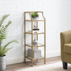 40" Aimee Short Etagere Gold - Crosley 13 40" Aimee Short Etagere Gold - Crosley -WorkHaven Sales Shop GUEST 20e82ed6 66df 45a4 9a83 5164775e289a