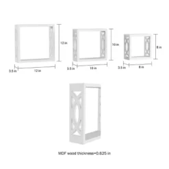 Floating Shelves- Open Cube Wall Shelf Set With Hidden Brackets, 3 Sizes To Display Décor, Photos, More- Hardware Included By Lavish Home (White) -WorkHaven Sales Shop GUEST 20f11933 2287 42e5 aafc 247f029d02bc
