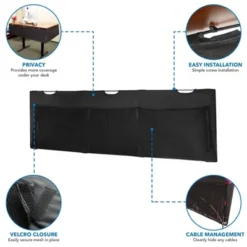 Mount-It! Under Desk Modesty Panel For Office Desks And Sit Stand Workstations | Mesh Organizer Pockets For Cables And Wires | 60 Inches Wide | Black -WorkHaven Sales Shop GUEST 2157e727 f0d4 470f bf15 b0b5e64b2ede