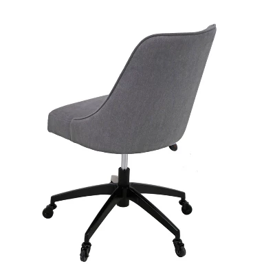 Kinsley Swivel Upholstered Desk Chair Gray - Steve Silver Co. 3 Kinsley Swivel Upholstered Desk Chair Gray - Steve Silver Co. - Image 3