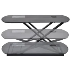 Standing Desk Converter With Wireless Charging Pad Manual Adjustment Black - Bostitch