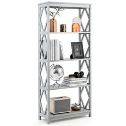 Tangkula 5-Tier Open Bookshelf Bookcase Standing Casual Home Storage Display Rack -WorkHaven Sales Shop GUEST 220f7345 6170 490e 9d0a e6ffdfd33f38