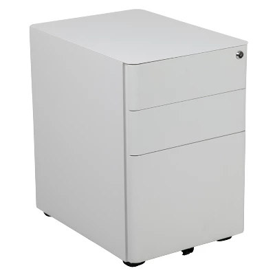 Flash Furniture Modern 3-Drawer Mobile Locking Filing Cabinet With Anti-Tilt Mechanism And Hanging Drawer For Legal & Letter Files 12 Flash Furniture Modern 3-Drawer Mobile Locking Filing Cabinet With Anti-Tilt Mechanism And Hanging Drawer For Legal & Letter Files - Image 12