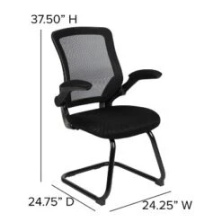 Flash Furniture Black Mesh Sled Base Side Reception Chair With Flip-Up Arms 15 Flash Furniture Black Mesh Sled Base Side Reception Chair With Flip-Up Arms -WorkHaven Sales Shop GUEST 2332cb8d 5aa3 4ff6 bc8f 4d49645550d8