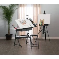 Core Drawing Table And Stool Set Charcoal Black/White - Studio Designs 38 Core Drawing Table And Stool Set Charcoal Black/White - Studio Designs -WorkHaven Sales Shop GUEST 2380b8ce 2b6b 4e21 884d b85c3e3763dc