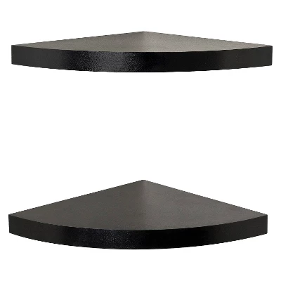 (Set Of 2) 11.5" X 1.5" Radial Floating Corner Shelves - Danya B. 6 (Set Of 2) 11.5" X 1.5" Radial Floating Corner Shelves - Danya B. - Image 6