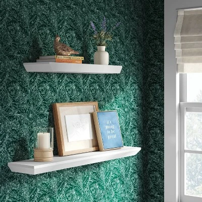 Wedge Shelf With Rod Bracket White - Threshold™ 1 Wedge Shelf With Rod Bracket White - Threshold™