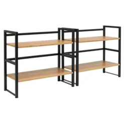 47.5" 4 Shelf Or 2 Shelf Stackable Bookshelf Graphite Black/Ashwood - Calico Designs -WorkHaven Sales Shop GUEST 256f4d93 92f1 49ad b130 189ba835aad5