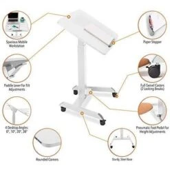 Cruizer 360 Tilting Mobile Podium With Pneumatic Height Adjustments – White – Stand Steady -WorkHaven Sales Shop GUEST 259c4f1f f500 42e7 8202 be208ffeea83