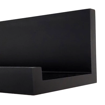 Set Of 2 (24") Modern Picture Ledge Wall Shelf Black - Inplace 4 Set Of 2 (24") Modern Picture Ledge Wall Shelf Black - Inplace - Image 4