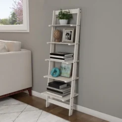Hastings Home 5-Tier Ladder-Style Bookcase -WorkHaven Sales Shop GUEST 26e02dbe 1d47 4b1d bc1b cb5f54d95c07