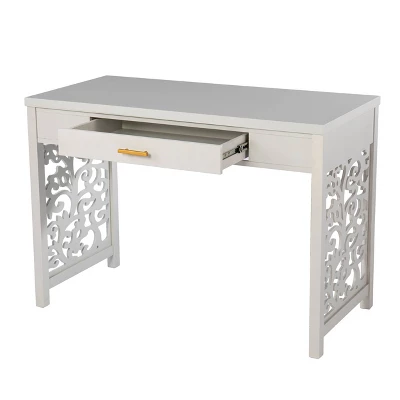 Lausk Desk With Storage Light Gray - Aiden Lane 9 Lausk Desk With Storage Light Gray - Aiden Lane - Image 9