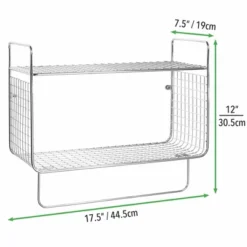 MDesign 2 Tier Storage Organizer Bath Shelf With Towel Bar, Wall Mount 12 MDesign 2 Tier Storage Organizer Bath Shelf With Towel Bar, Wall Mount -WorkHaven Sales Shop GUEST 279b5817 4ce2 483a 86a5 0e44ee4ef9c0
