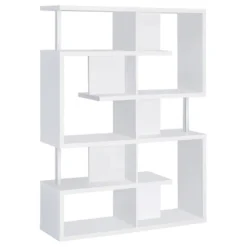 Hoover 5 Shelf Zig Zag Bookcase With Chrome Details - Coaster -WorkHaven Sales Shop GUEST 282720e6 6a38 408b ba68 e7180263ca10