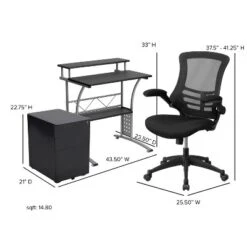 Flash Furniture Work From Home Kit - Black Computer Desk, Ergonomic Mesh Office Chair And Locking Mobile Filing Cabinet With Side Handles 13 Flash Furniture Work From Home Kit - Black Computer Desk, Ergonomic Mesh Office Chair And Locking Mobile Filing Cabinet With Side Handles -WorkHaven Sales Shop GUEST 28c26666 4905 44c4 8d1e 25920f67c3d1