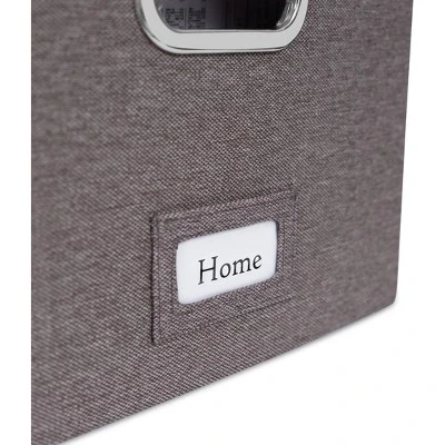 Internet's Best 2-Pack Collapsible File Storage Organizer With Lid - Grey 6 Internet's Best 2-Pack Collapsible File Storage Organizer With Lid - Grey - Image 6