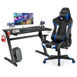 Costway Z-Shaped Racing Style Desk & Massage Gaming Chair Set For Home Office 22 Costway Z-Shaped Racing Style Desk & Massage Gaming Chair Set For Home Office -WorkHaven Sales Shop GUEST 299f8e86 beb4 43fc b482 1679ac9a917d